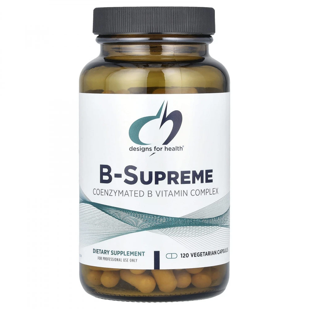 Designs For Health, B-Supreme, 120 Вегетарианских капсул (USA)