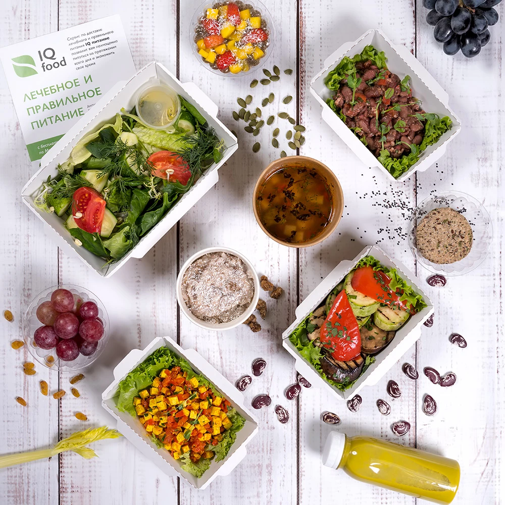 Iq Food. Вегетарианское меню 1300 Ккал