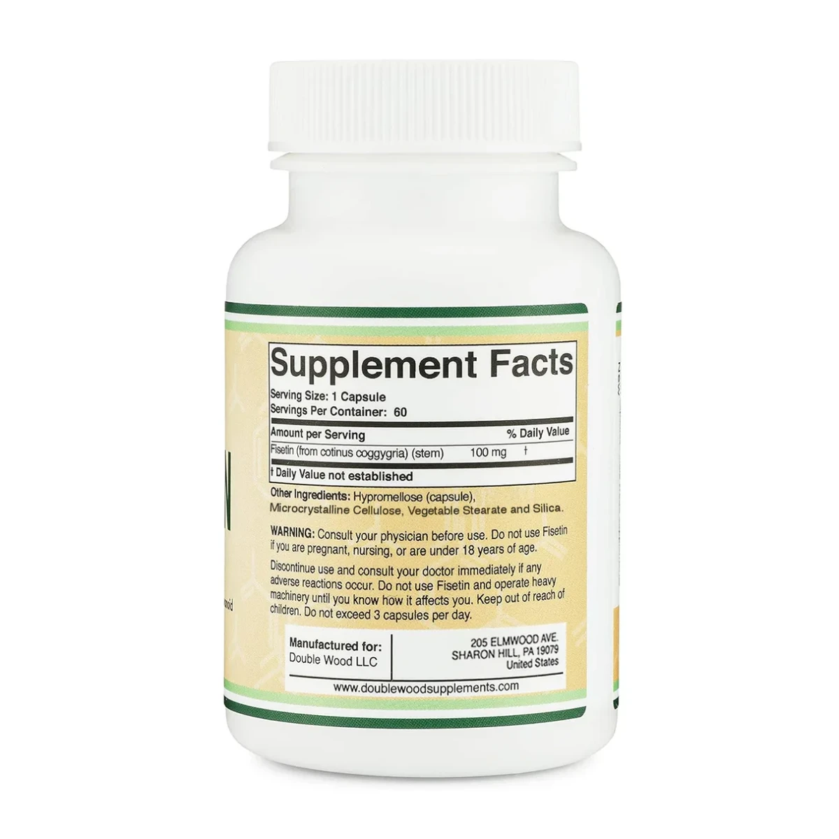 Double Wood Supplements. Фисетин (USA)